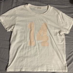 Brandy Melville White Graphic T-Shirt